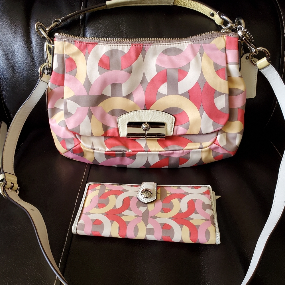Coach-Kristin Chain Link Bag & Id wallet